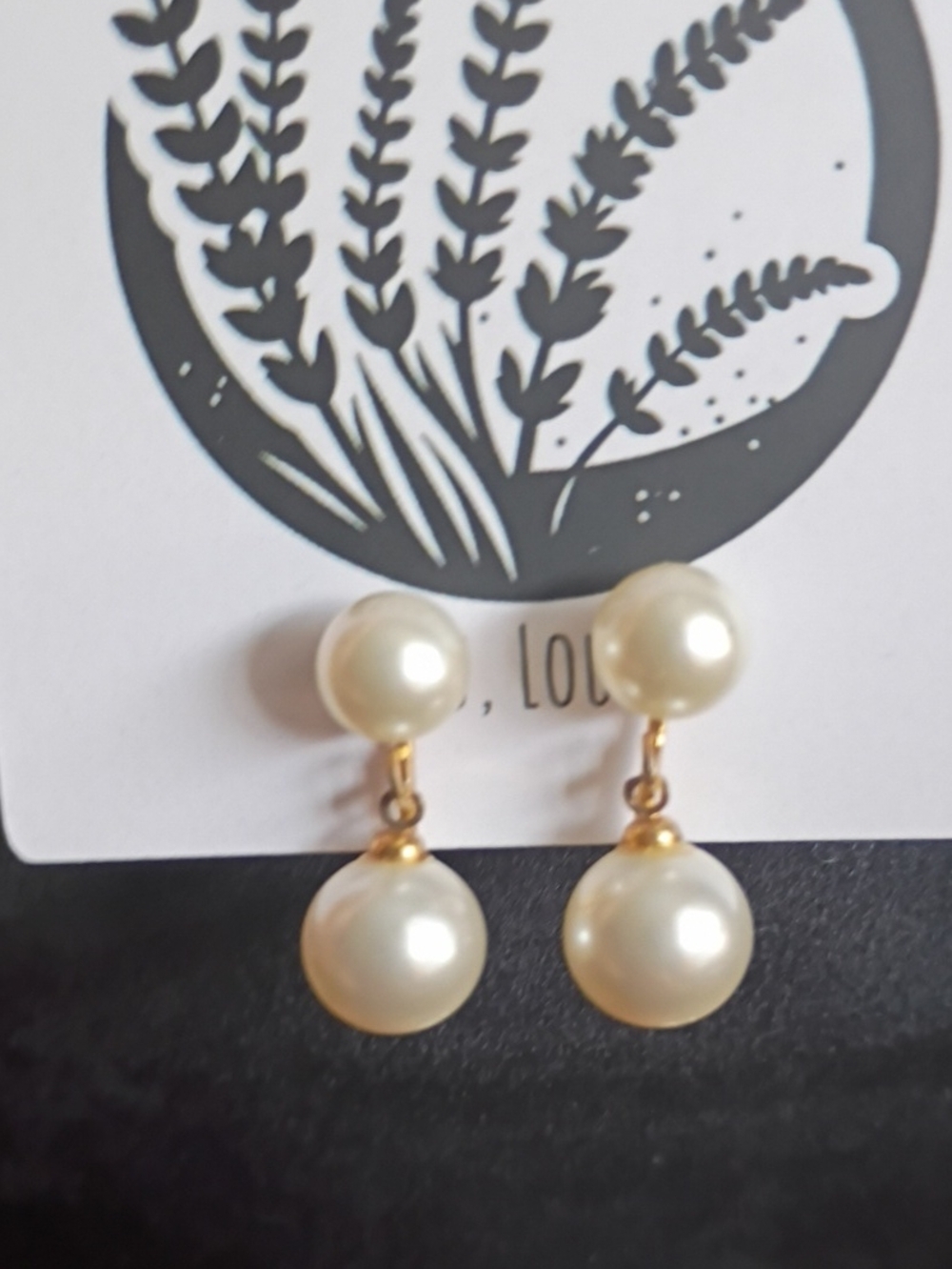 Vintage Pearl Drop Dangle Clip On Earrings
